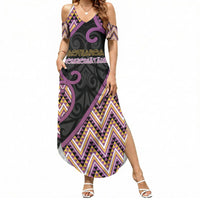 Custom Aotearoa Atua Rongomatane Summer Maxi Dress God Of Cultivated Foods Koru Patterns