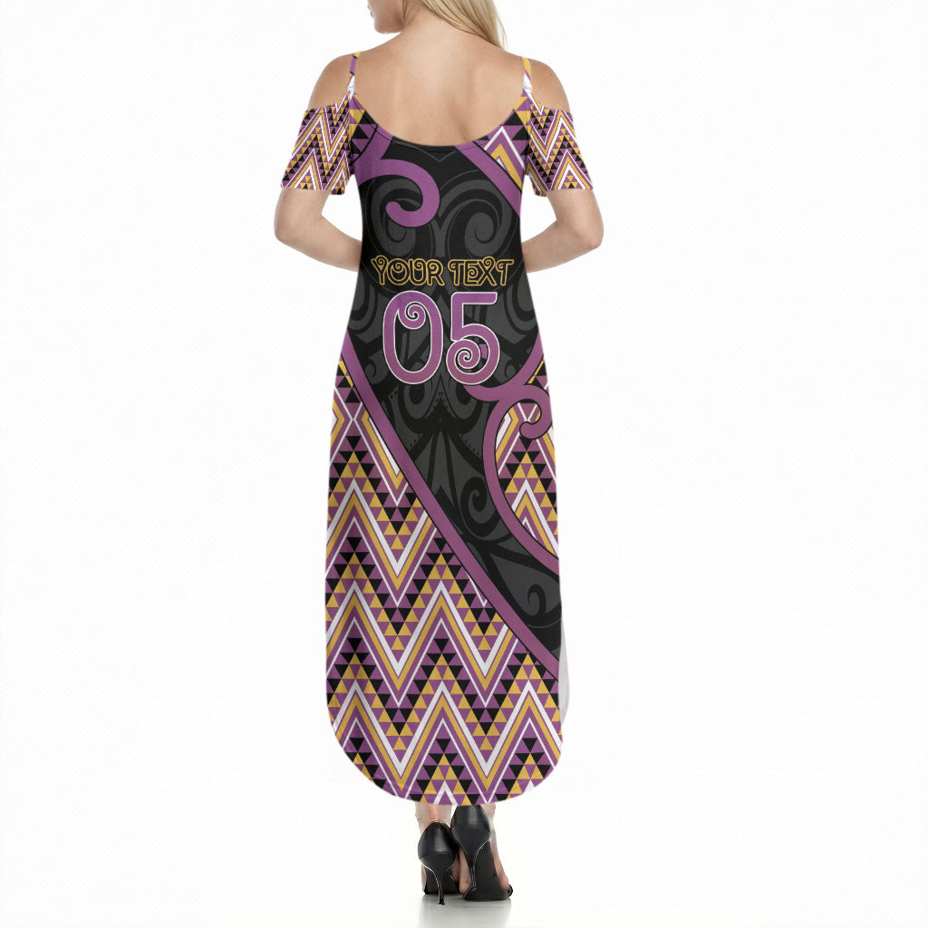 Custom Aotearoa Atua Rongomatane Summer Maxi Dress God Of Cultivated Foods Koru Patterns