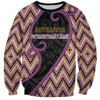 Custom Aotearoa Atua Rongomatane Sweatshirt God Of Cultivated Foods Koru Patterns