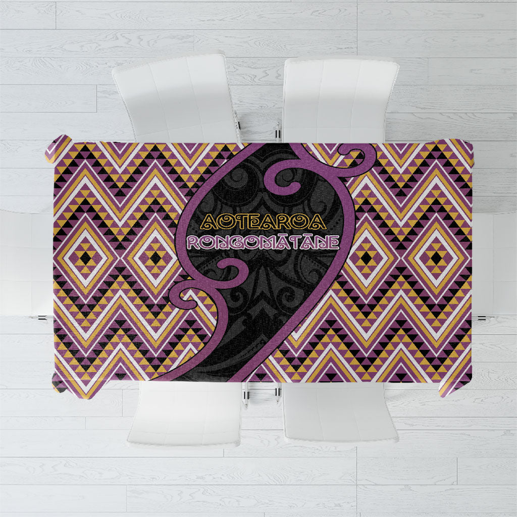 Aotearoa Atua Rongomatane Tablecloth God Of Cultivated Foods Koru Patterns