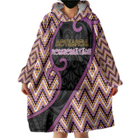 Custom Aotearoa Atua Rongomatane Wearable Blanket Hoodie God Of Cultivated Foods Koru Patterns