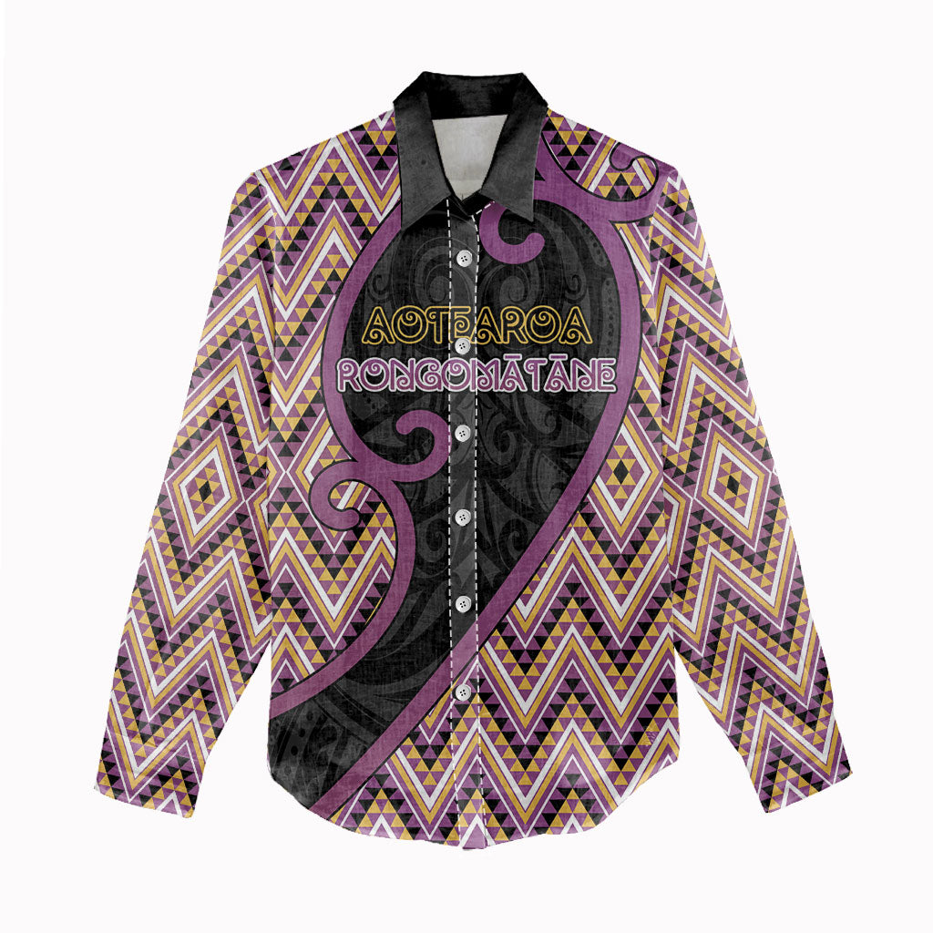 Custom Aotearoa Atua Rongomatane Women Casual Shirt God Of Cultivated Foods Koru Patterns