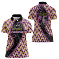 Custom Aotearoa Atua Rongomatane Women Polo Shirt God Of Cultivated Foods Koru Patterns