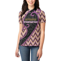 Custom Aotearoa Atua Rongomatane Women Polo Shirt God Of Cultivated Foods Koru Patterns