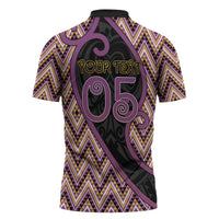 Custom Aotearoa Atua Rongomatane Zipper Polo Shirt God Of Cultivated Foods Koru Patterns