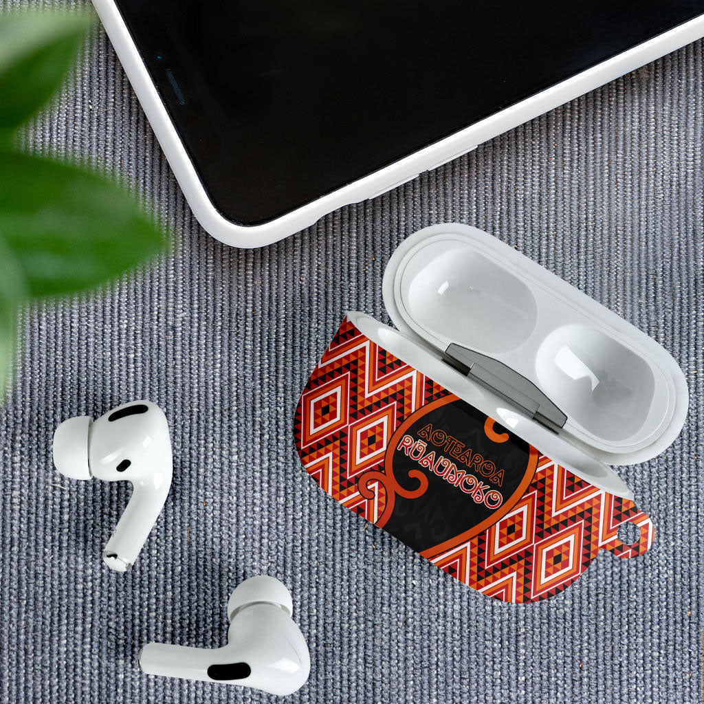 Aotearoa Atua Ruaumoko AirPods Case God Of Volcanoes Koru Patterns