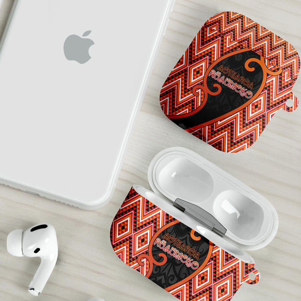 Aotearoa Atua Ruaumoko AirPods Case God Of Volcanoes Koru Patterns