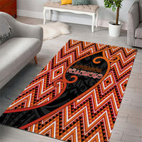 Aotearoa Atua Ruaumoko Area Rug God Of Volcanoes Koru Patterns