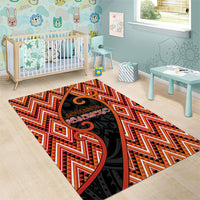 Aotearoa Atua Ruaumoko Area Rug God Of Volcanoes Koru Patterns
