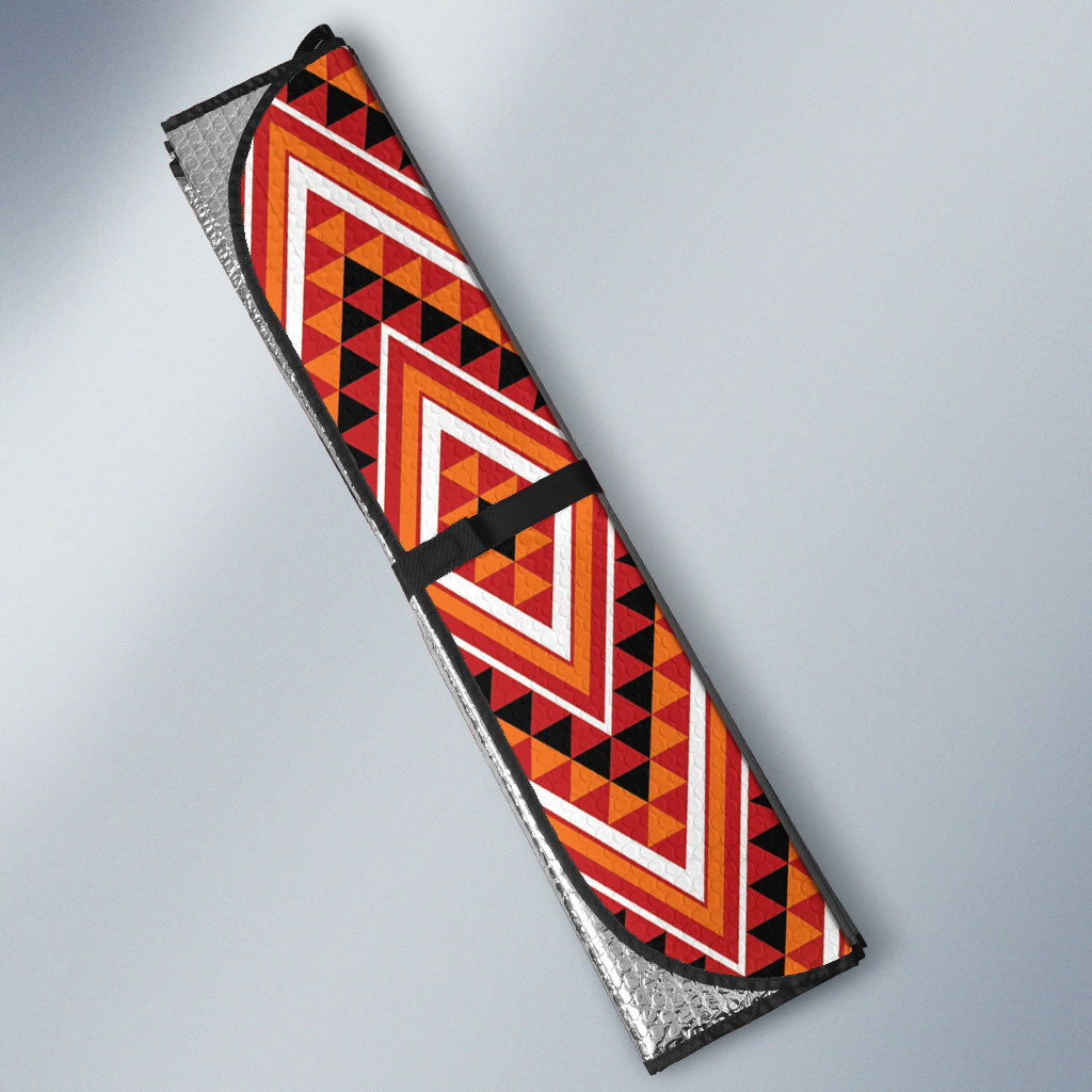Aotearoa Atua Ruaumoko Auto Sun Shade God Of Volcanoes Koru Patterns