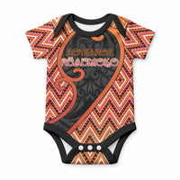 Custom Aotearoa Atua Ruaumoko Baby Onesie God Of Volcanoes Koru Patterns