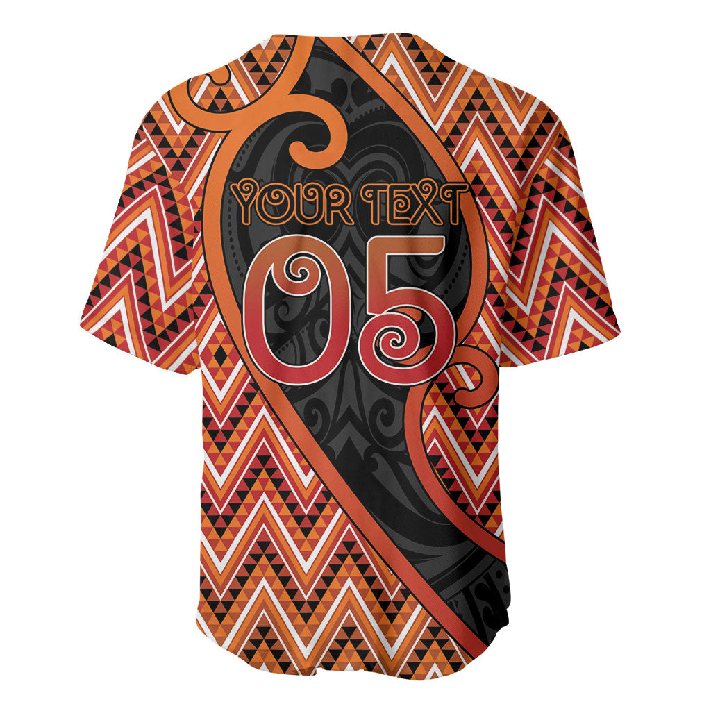 Custom Aotearoa Atua Ruaumoko Baseball Jersey God Of Volcanoes Koru Patterns