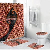 Aotearoa Atua Ruaumoko Bathroom Set God Of Volcanoes Koru Patterns