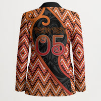 Custom Aotearoa Atua Ruaumoko Blazer God Of Volcanoes Koru Patterns