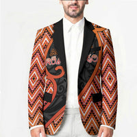 Custom Aotearoa Atua Ruaumoko Blazer God Of Volcanoes Koru Patterns