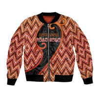 Custom Aotearoa Atua Ruaumoko Bomber Jacket God Of Volcanoes Koru Patterns