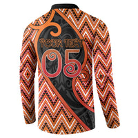 Custom Aotearoa Atua Ruaumoko Button Sweatshirt God Of Volcanoes Koru Patterns