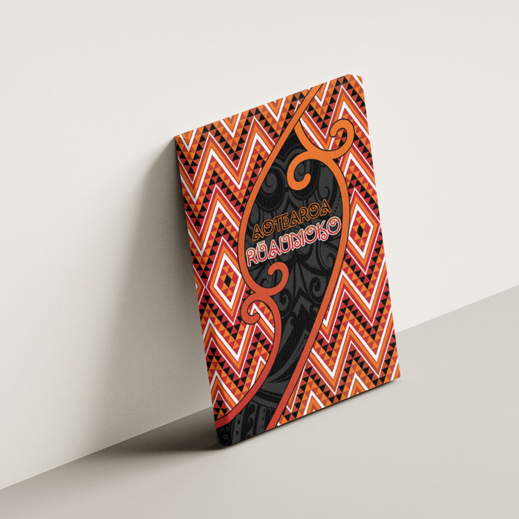 Aotearoa Atua Ruaumoko Canvas Wall Art God Of Volcanoes Koru Patterns