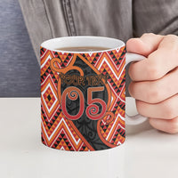 Custom Aotearoa Atua Ruaumoko Ceramic Mug God Of Volcanoes Koru Patterns