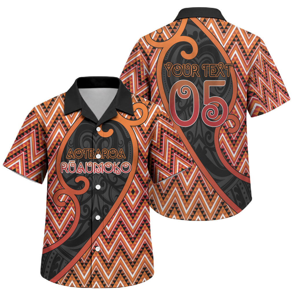 Custom Aotearoa Atua Ruaumoko Family Matching Mermaid Dress and Hawaiian Shirt God Of Volcanoes Koru Patterns