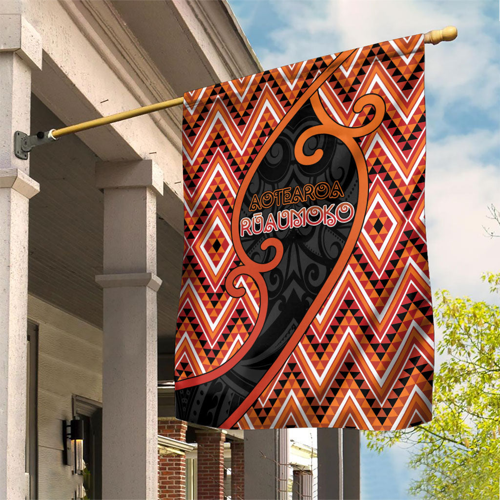 Aotearoa Atua Ruaumoko Garden Flag God Of Volcanoes Koru Patterns