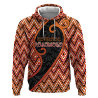 Custom Aotearoa Atua Ruaumoko Hoodie God Of Volcanoes Koru Patterns