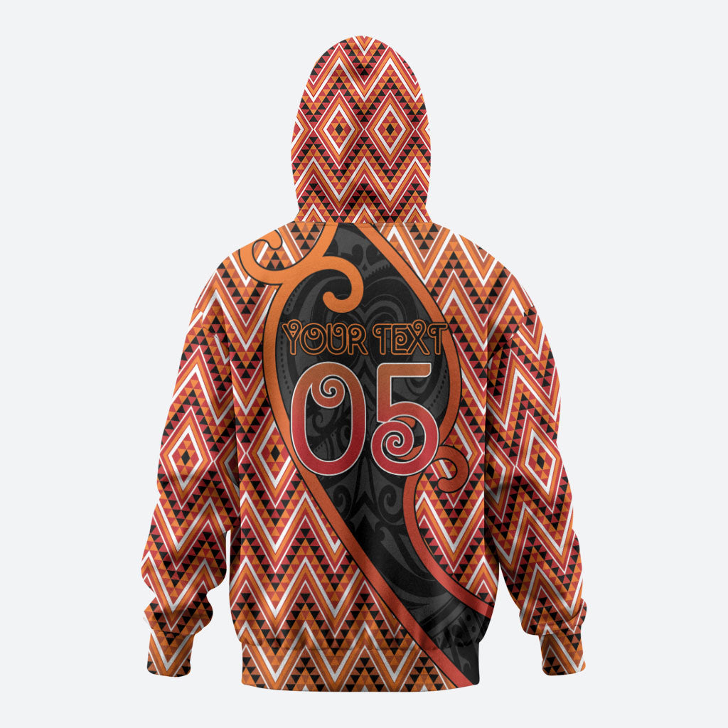 Custom Aotearoa Atua Ruaumoko Hoodie God Of Volcanoes Koru Patterns