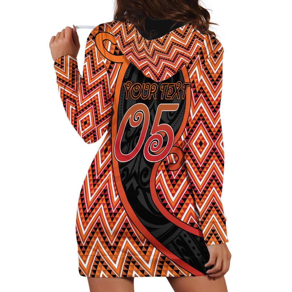 Custom Aotearoa Atua Ruaumoko Hoodie Dress God Of Volcanoes Koru Patterns
