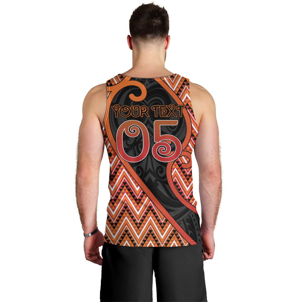Custom Aotearoa Atua Ruaumoko Men Tank Top God Of Volcanoes Koru Patterns