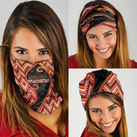 Aotearoa Atua Ruaumoko Neck Gaiter God Of Volcanoes Koru Patterns