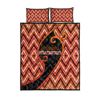 Aotearoa Atua Ruaumoko Quilt Bed Set God Of Volcanoes Koru Patterns