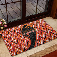 Aotearoa Atua Ruaumoko Rubber Doormat God Of Volcanoes Koru Patterns
