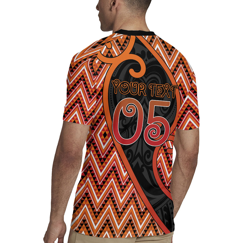 Custom Aotearoa Atua Ruaumoko Rugby Jersey God Of Volcanoes Koru Patterns