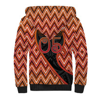 Custom Aotearoa Atua Ruaumoko Sherpa Hoodie God Of Volcanoes Koru Patterns