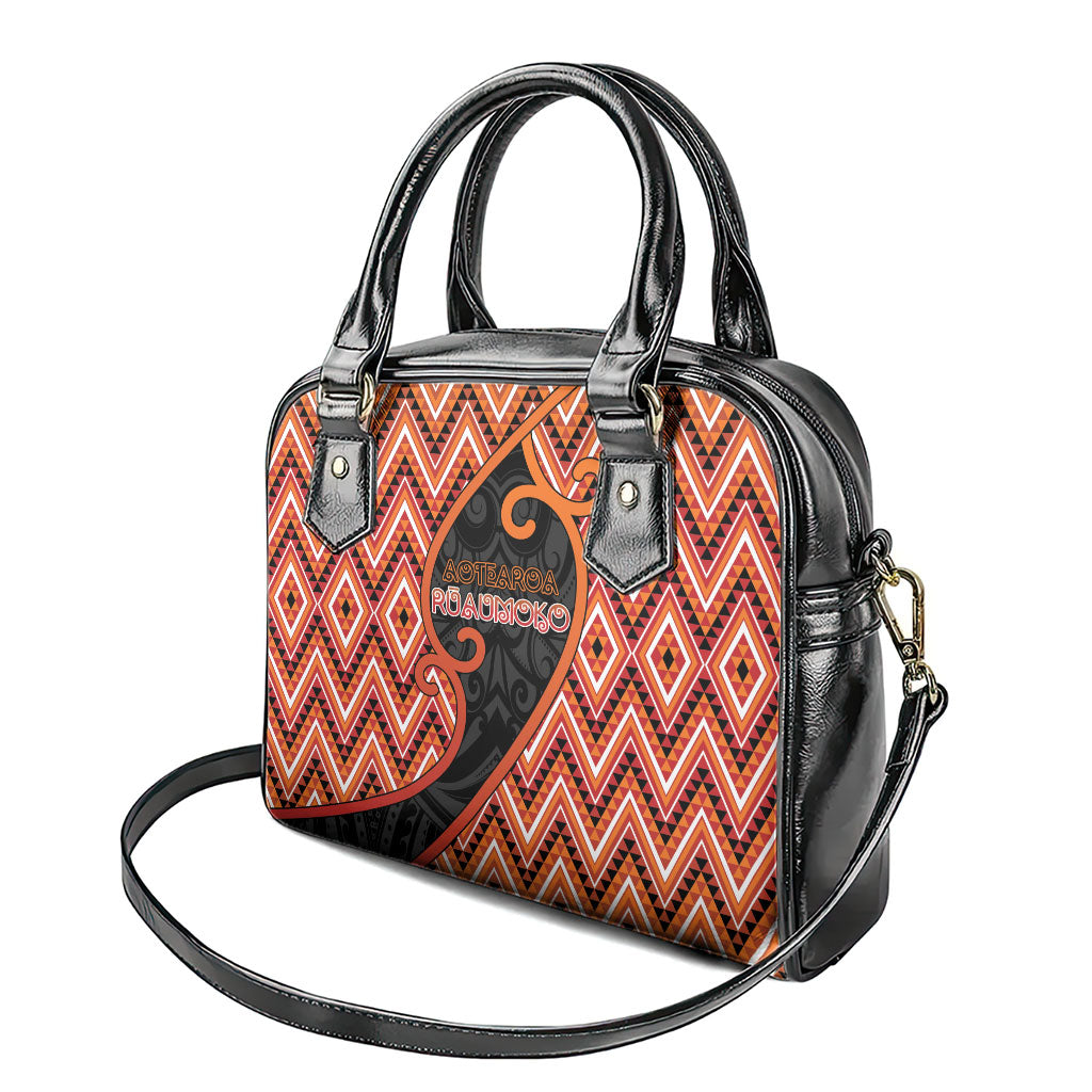 Aotearoa Atua Ruaumoko Shoulder Handbag God Of Volcanoes Koru Patterns