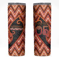 Custom Aotearoa Atua Ruaumoko Skinny Tumbler God Of Volcanoes Koru Patterns
