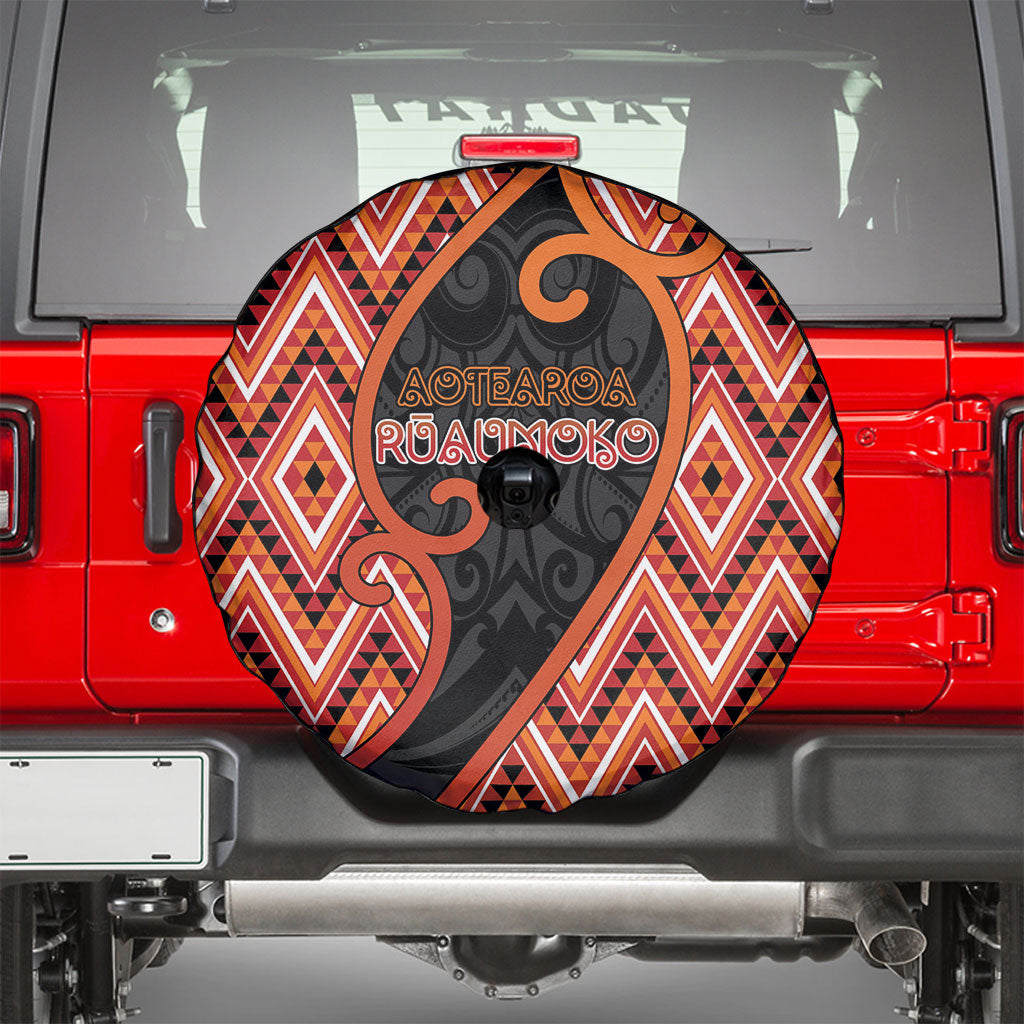 Aotearoa Atua Ruaumoko Spare Tire Cover God Of Volcanoes Koru Patterns