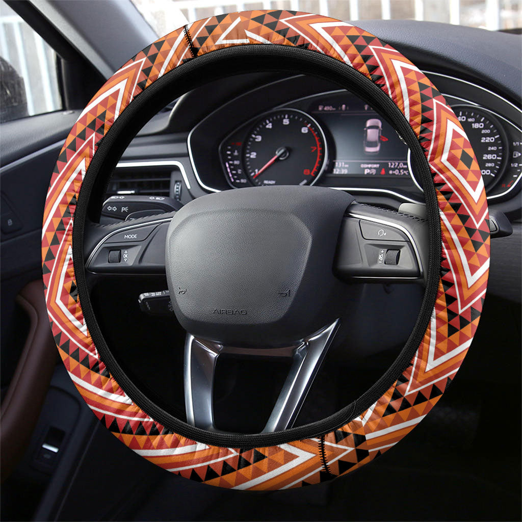 Aotearoa Atua Ruaumoko Steering Wheel Cover God Of Volcanoes Koru Patterns