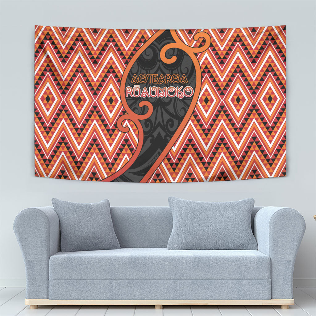 Aotearoa Atua Ruaumoko Tapestry God Of Volcanoes Koru Patterns