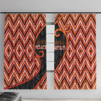 Aotearoa Atua Ruaumoko Window Curtain God Of Volcanoes Koru Patterns