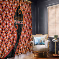 Aotearoa Atua Ruaumoko Window Curtain God Of Volcanoes Koru Patterns