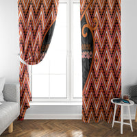 Aotearoa Atua Ruaumoko Window Curtain God Of Volcanoes Koru Patterns