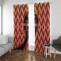 Aotearoa Atua Ruaumoko Window Curtain God Of Volcanoes Koru Patterns