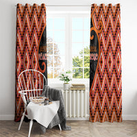 Aotearoa Atua Ruaumoko Window Curtain God Of Volcanoes Koru Patterns