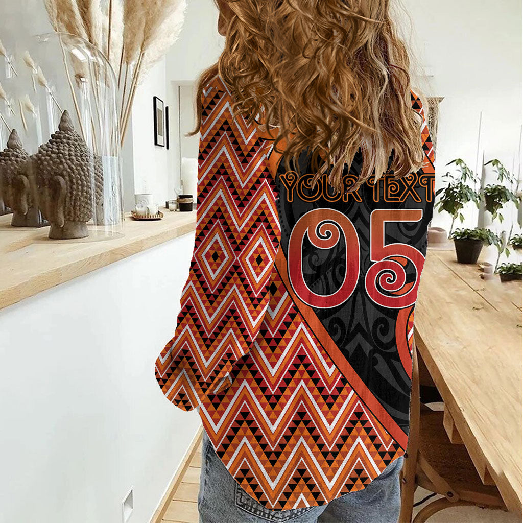 Custom Aotearoa Atua Ruaumoko Women Casual Shirt God Of Volcanoes Koru Patterns