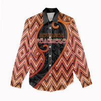 Custom Aotearoa Atua Ruaumoko Women Casual Shirt God Of Volcanoes Koru Patterns