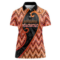 Custom Aotearoa Atua Ruaumoko Women Polo Shirt God Of Volcanoes Koru Patterns
