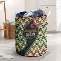 Aotearoa Atua Maui Laundry Basket Demigod Hero And Trickster Koru Patterns