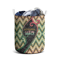 Aotearoa Atua Maui Laundry Basket Demigod Hero And Trickster Koru Patterns