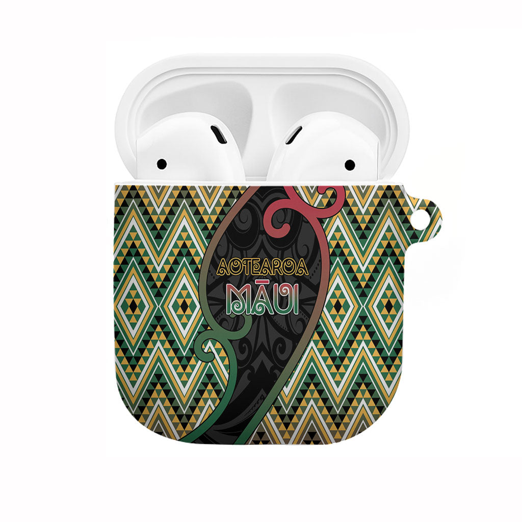 Aotearoa Atua Maui AirPods Case Demigod Hero And Trickster Koru Patterns